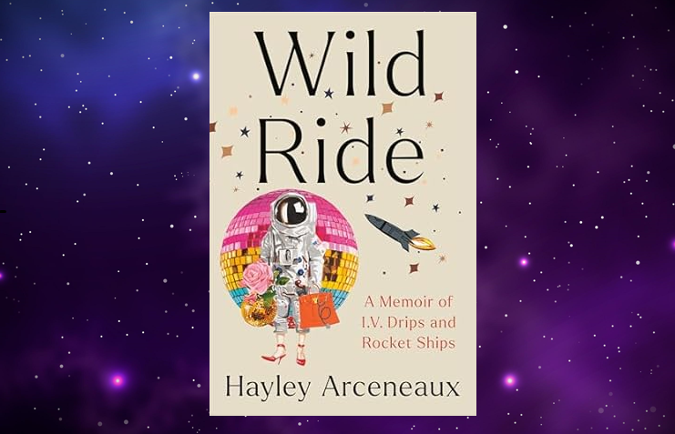 The book Wild Ride in front of a space background
