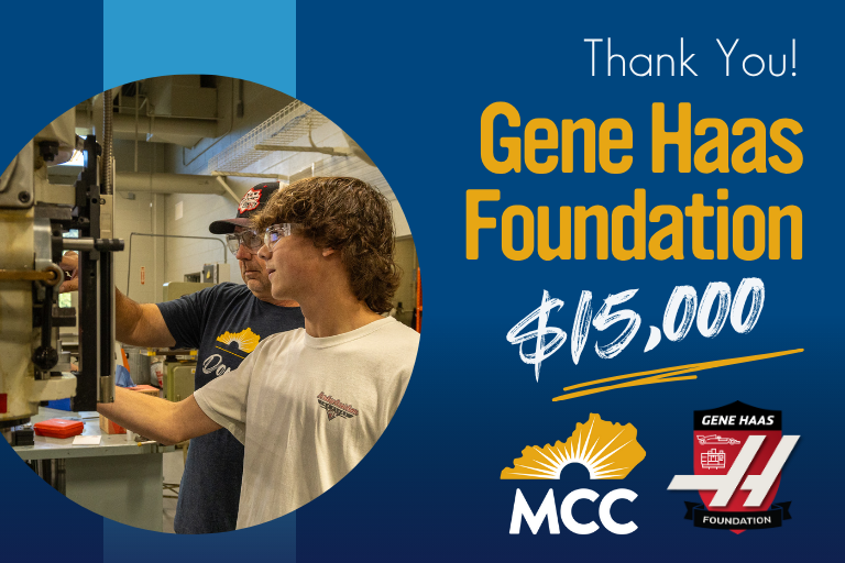 Thank You! Gene Haas Foundation, $15,000 grant. 
