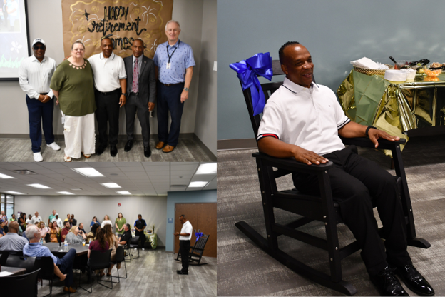 A group of photos from James Bowles' retirement party.